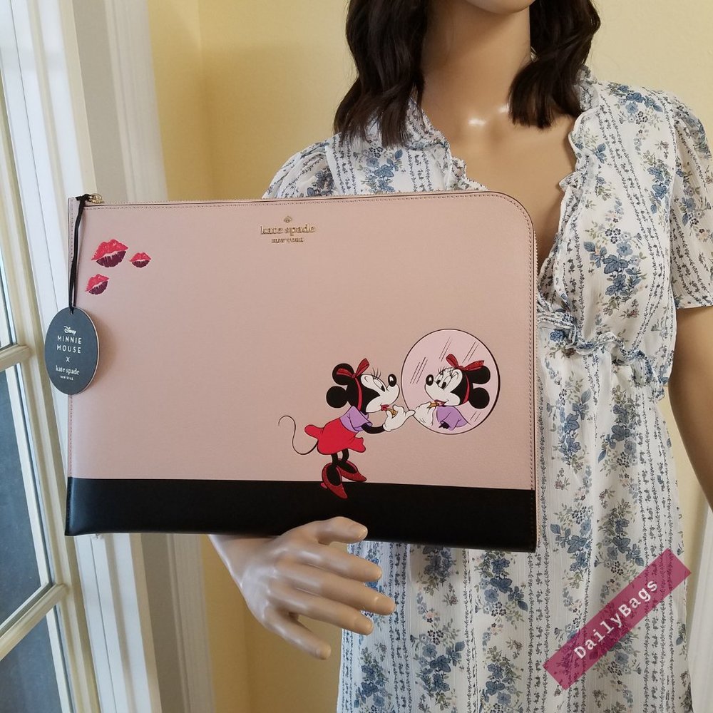 KATE SPADE L-ZIP MINNIE MOUSE LAPTOP CASE SLEEVE - Picture 6 of 14